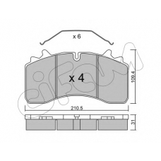 822-933-0 CIFAM Комплект тормозных колодок, дисковый тормоз