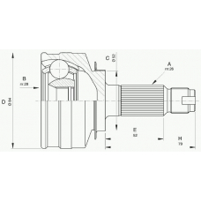 CVJ5517.10 OPEN PARTS Шарнирный комплект, приводной вал