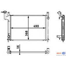 8MK 376 708-241 HELLA Радиатор, охлаждение двигателя