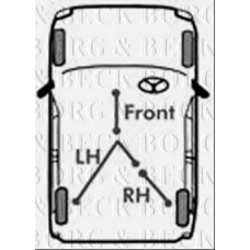 BKB1644 BORG & BECK Трос, стояночная тормозная система
