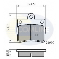 CBP0220 COMLINE Комплект тормозных колодок, дисковый тормоз