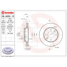 09.A250.10 BREMBO Тормозной диск