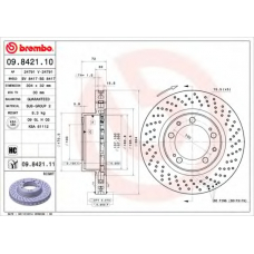 09.8421.11 BREMBO Тормозной диск