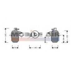 3000D003 VAN WEZEL Осушитель, кондиционер