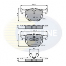 CBP01671 COMLINE Комплект тормозных колодок, дисковый тормоз