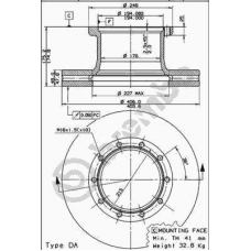 09.8128.10 BREMBO Тормозной диск