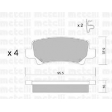 22-0447-0 METELLI Комплект тормозных колодок, дисковый тормоз