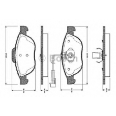 0 986 TB2 328 BOSCH Комплект тормозных колодок, дисковый тормоз