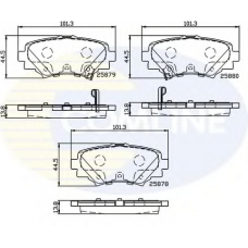 CBP32248 COMLINE Комплект тормозных колодок, дисковый тормоз