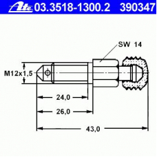 03.3518-1300.2 ATE Болт воздушного клапана / вентиль
