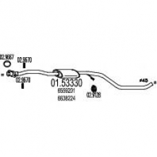 01.53330 MTS Средний глушитель выхлопных газов