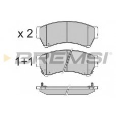 BP3343 BREMSI Комплект тормозных колодок, дисковый тормоз