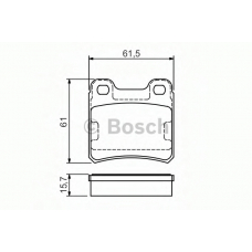 0 986 495 044 BOSCH Комплект тормозных колодок, дисковый тормоз