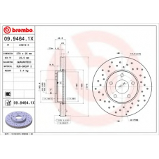 09.9464.1X BREMBO Тормозной диск