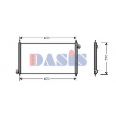 102180N AKS DASIS Конденсатор, кондиционер