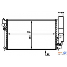 8MK 376 717-331 HELLA Радиатор, охлаждение двигателя