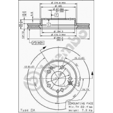 09.6745.10 BREMBO Тормозной диск