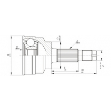 CVJ5664.10 OPEN PARTS Шарнирный комплект, приводной вал