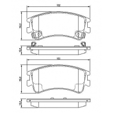 0 986 494 079 BOSCH Комплект тормозных колодок, дисковый тормоз