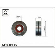 304-00 CAFFARO Натяжной ролик, поликлиновой  ремень