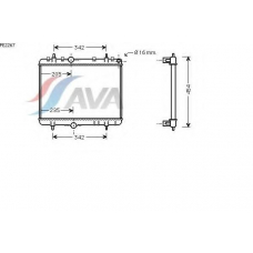 PE2267 AVA Радиатор, охлаждение двигателя