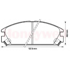 572288B BENDIX Комплект тормозных колодок, дисковый тормоз