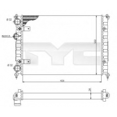 731-0004 TYC Радиатор, охлаждение двигателя