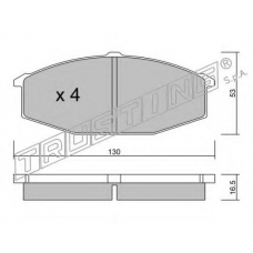 506.0 TRUSTING Комплект тормозных колодок, дисковый тормоз