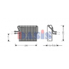 821250N AKS DASIS Испаритель, кондиционер