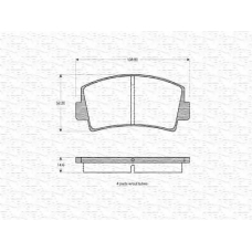 363702160657 MAGNETI MARELLI Комплект тормозных колодок, дисковый тормоз