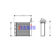 069210N AKS DASIS Теплообменник, отопление салона