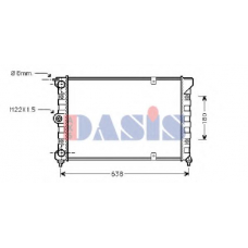 040380N AKS DASIS Радиатор, охлаждение двигателя