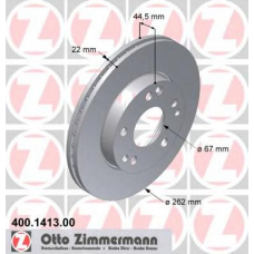 400.1413.00 ZIMMERMANN Тормозной диск