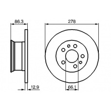 0 986 478 135 BOSCH Тормозной диск