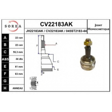 CV22183AK EAI Шарнирный комплект, приводной вал