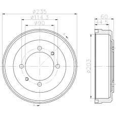 MBD315 MINTEX Тормозной барабан