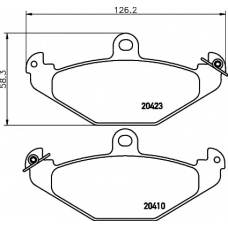 8DB 355 019-401 HELLA PAGID Комплект тормозных колодок, дисковый тормоз