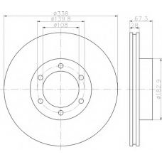 8DD 355 111-861 HELLA Тормозной диск