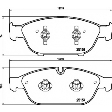 8DB 355 015-181 HELLA PAGID Комплект тормозных колодок, дисковый тормоз