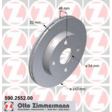 590.2552.00 ZIMMERMANN Тормозной диск