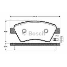 0 986 TB2 441 BOSCH Комплект тормозных колодок, дисковый тормоз