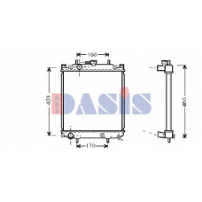 360410N AKS DASIS Радиатор, охлаждение двигателя