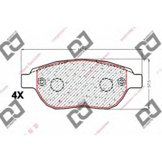 BP1878 DJ PARTS Комплект тормозных колодок, дисковый тормоз