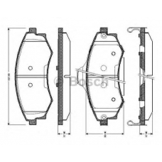 0 986 TB2 633 BOSCH Комплект тормозных колодок, дисковый тормоз