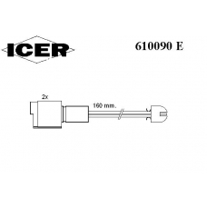 610090 E ICER Сигнализатор, износ тормозных колодок