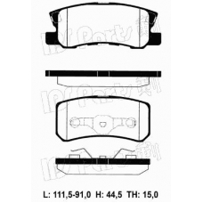 IBR-1505 IPS Parts Комплект тормозных колодок, дисковый тормоз