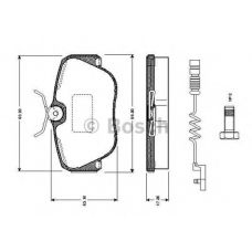 0 986 TB2 015 BOSCH Комплект тормозных колодок, дисковый тормоз