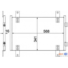 8FC 351 305-551 HELLA Конденсатор, кондиционер