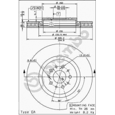 09.6843.21 BREMBO Тормозной диск