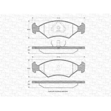 363702161016 MAGNETI MARELLI Комплект тормозных колодок, дисковый тормоз